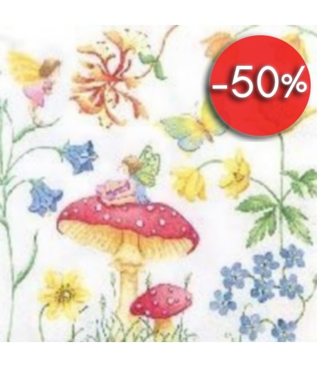 SERVIETTE PETITES FEES CHAMPIGNONS