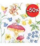 SERVIETTE PETITES FEES CHAMPIGNONS