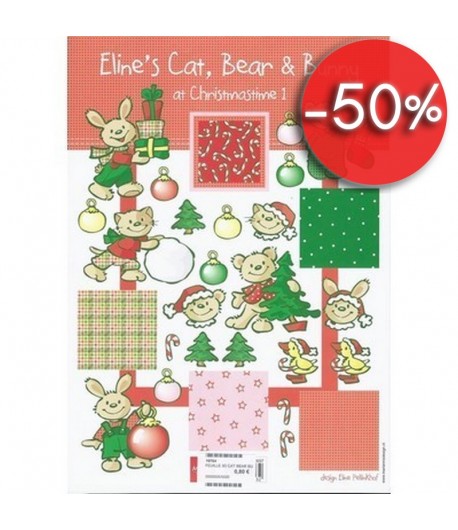 FEUILLE CHRISTMAS BEAR BUNNY
