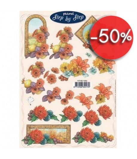 FEUILLE 3D CADRE COMPOSITION AUTOMNE