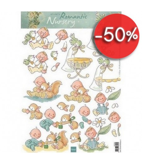 FEUILLE 3D ROMANTIC NURSERY AK0054