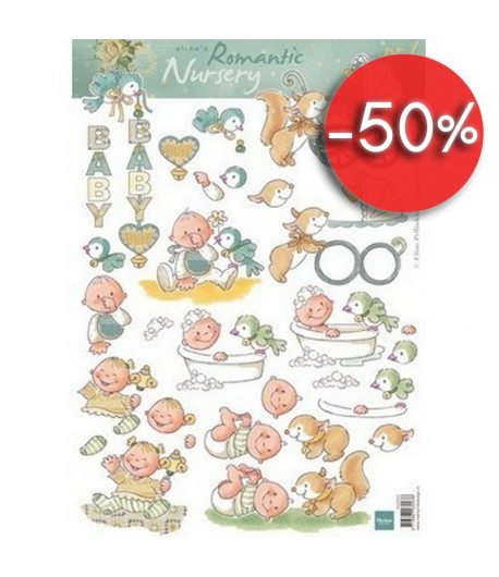 FEUILLE 3D BABY ROMANTIC AK0053