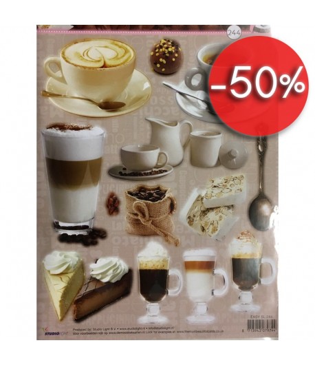 FEUILLE PREDECOUPEE CAFE ET GOURMANDISES SL244