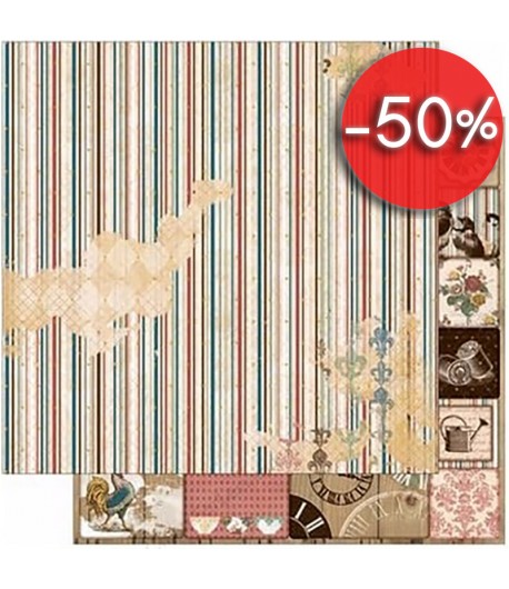 PAPIER AROMA 30.5 X 30.5 CM - BO BUNNY PROVENCE