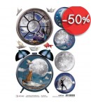 PAPIER DE RIZ MOON ALARM CLOCK 21 X 29.7CM CBRP140