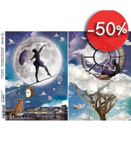 PAPIER DE RIZ IN THE MOONLIGHT 21 X 29.7CM CBRP139