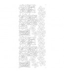 STICKERS FLEURS ARGENT