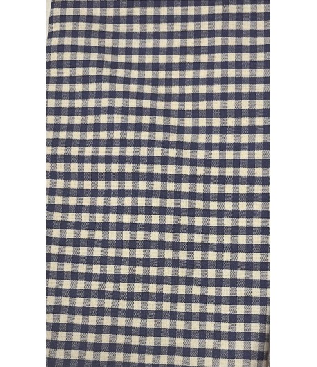 COUPON TISSU MARINE 29.5X49 PETITS CARREAUX