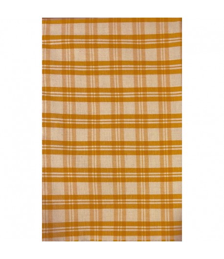 COUPON TISSU MOUTARDE 30X60 GRAND CARREAUX