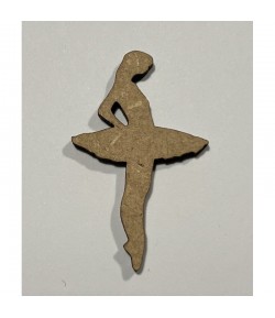 SUJET BOIS DANSEUSE SUR POINTES 4X2.5CM