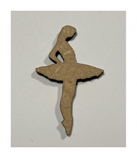 SUJET BOIS DANSEUSE SUR POINTES 4X2.5CM