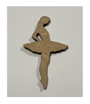 SUJET BOIS DANSEUSE SUR POINTES 4X2.5CM