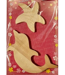 FORMES EN BOIS DAUPHIN ET ETOILE