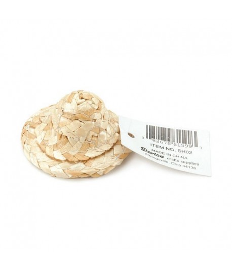 MINI CHAPEAUX DE PAILLE X2  5.5CM