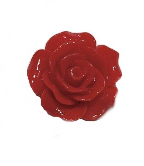 10 ROSES EN PLASTIQUE 1.4 CM - ROUGE