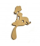 SUJET BOIS LUTINE SUR CHAMPIGNON 4.8X8.8CM