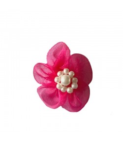 FLEUR EN TULLE - ROSE FUSCHIA