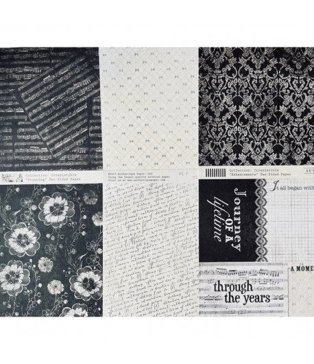 LOT 6 PAPIERS COLL IRRESISTIBLE 30X30 AUTHENTIQUE