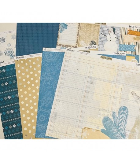 LOT 7 PAPIERS COLL WOODLAND 30X30 BO BUNNY