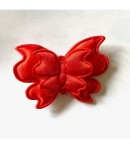PAPILLON ROUGE EN TISSU - 6.9X5CM