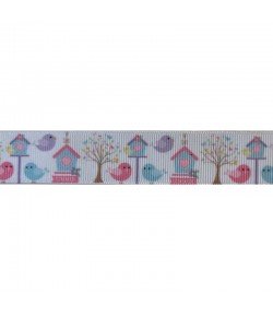 RUBAN PETITS OISEAUX 2 CM - 1 METRE