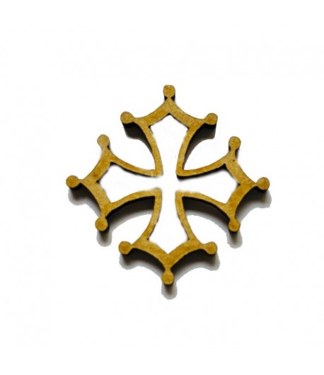 SUJET BOIS CROIX OCCITANE 4X4CM
