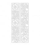 STICKERS FLEURS CARRES BLANCS