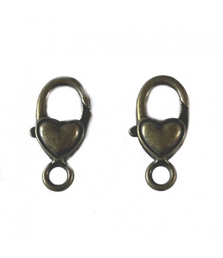 CADENAS COEUR METAL BRONZE X2