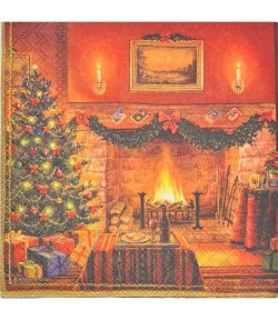 SERVIETTE DEVANT LA CHEMINEE