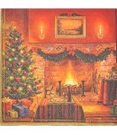 SERVIETTE DEVANT LA CHEMINEE