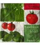 SERVIETTE BASILIC ET TOMATES