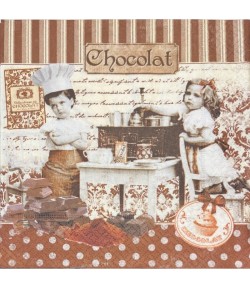 SERVIETTE CHOCOLAT ET ENFANTS