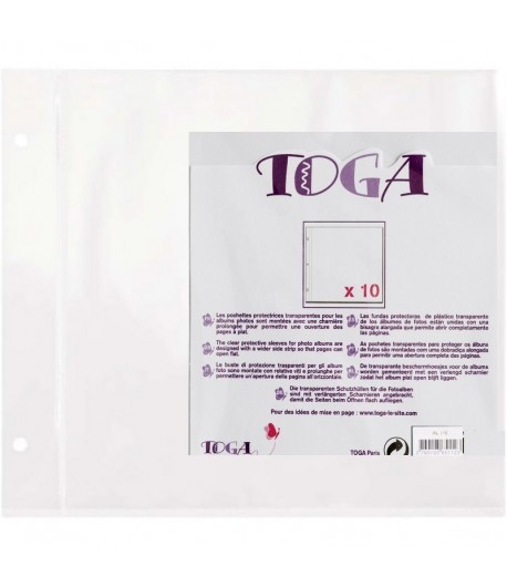 10 POCHETTES PLASTIQUE TRANSPARENTES 20X20CM