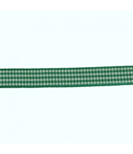 RUBAN VICHY VERT 1CM - 1 M