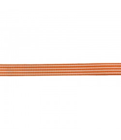 RUBAN RAYE ORANGE BLANC 9MM - 1M