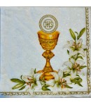 SERVIETTE CALICE ET LYS