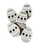 OEUFS EN BOIS BLANCS X 6