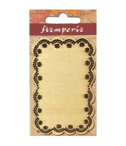 ETIQUETTE EN BOIS FESTONNE 6.4X10CM