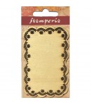 ETIQUETTE EN BOIS FESTONNE 6.4X10CM