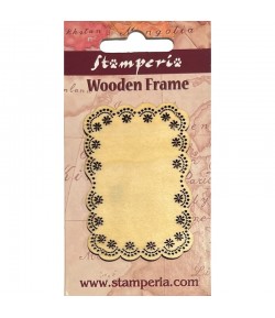 ETIQUETTE EN BOIS FESTONNE 5X7.2CM