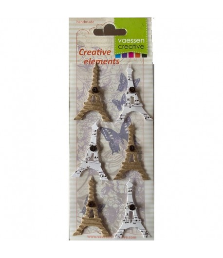 CHIPBOARD TOUR EIFFEL 3.3X5.2CM X6