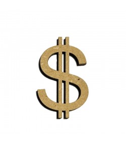 SUJET BOIS DOLLAR 1.9X3.5CM
