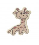 GIRAFE EN BOIS - ROSE