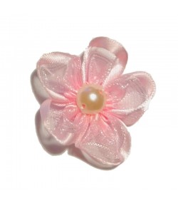 FLEUR EN TULLE - ROSE 3.3CM