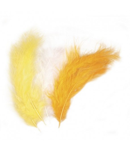 PLUMES MELANGE DUVETE TONS ORANGERS 10-15CM