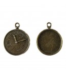 MEDAILLON PENDENTIF ROND 3.7X3.9CM - BRONZE