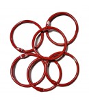 6 ANNEAUX ROUGE - 3.5CM