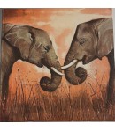 SERVIETTE COUPLE ELEPHANTS