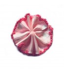 FLEUR EN TISSU - ROSE COEUR BLANC 2.5CM