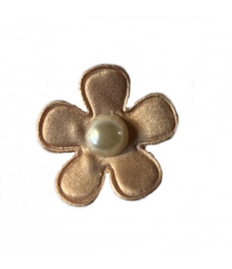 FLEUR EN TISSU - BEIGE 2.5CM